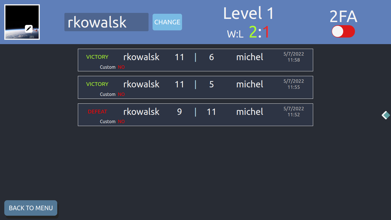 ft_transcendence profile